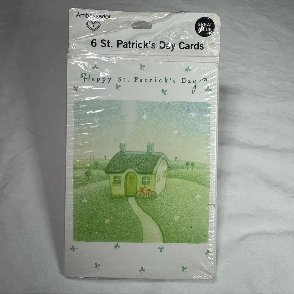 St. Patrick's Day Cards - Green (6 Pack)